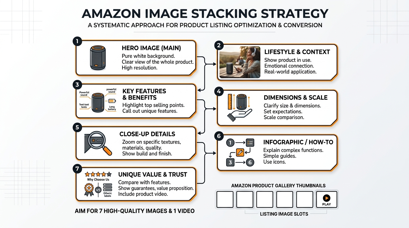 Visual guide to amazon image stacking strategy