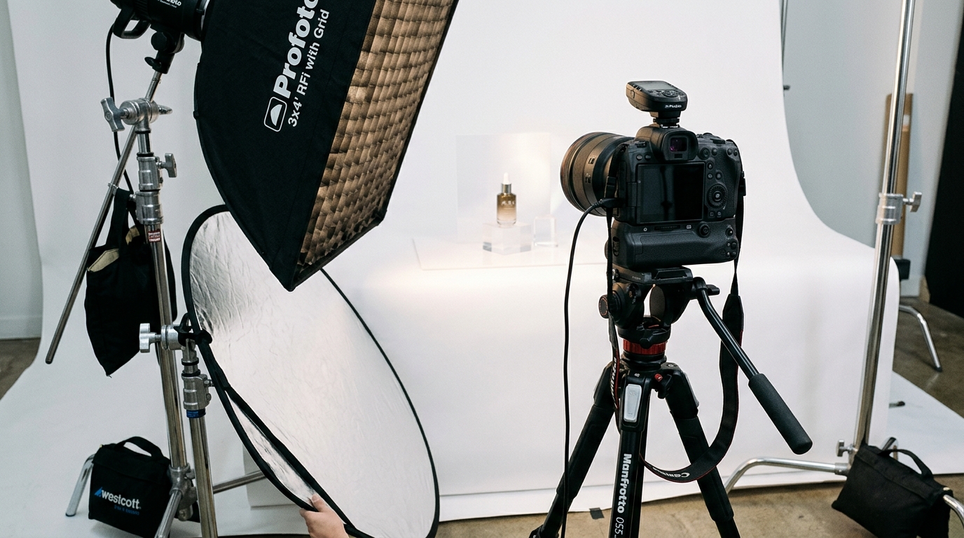 Studio equipment for product photography