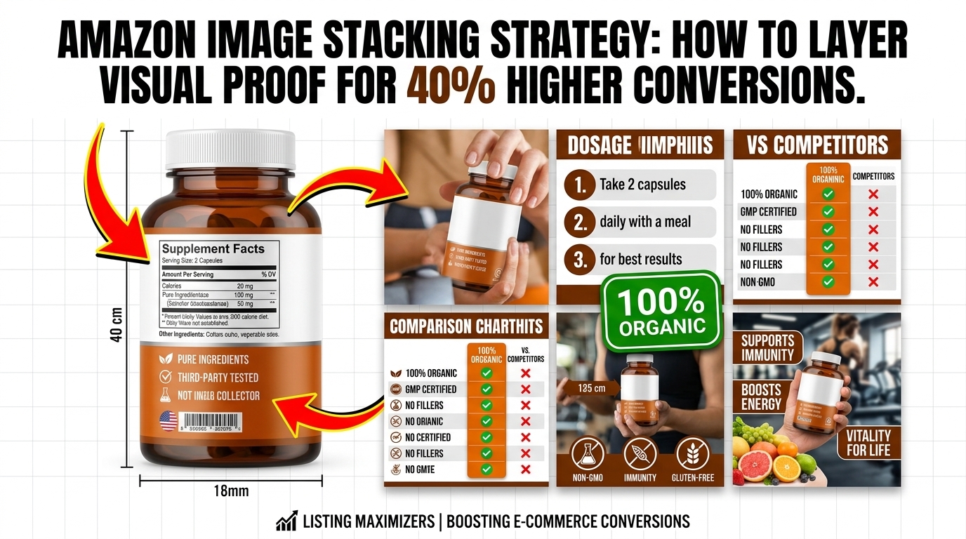 Amazon Image Stacking Strategy: How to Layer Visual Proof for 40% Higher Conversions