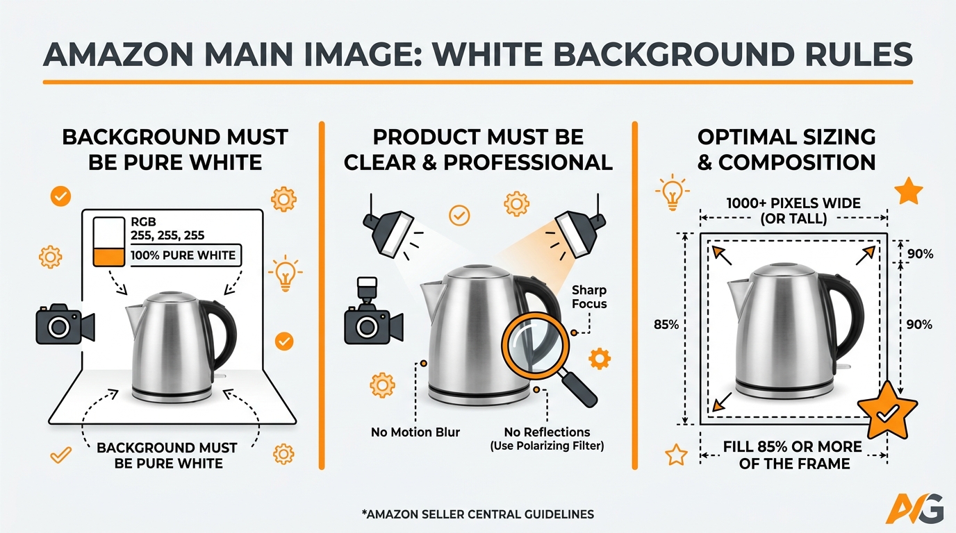 Visual guide to amazon white background image rules