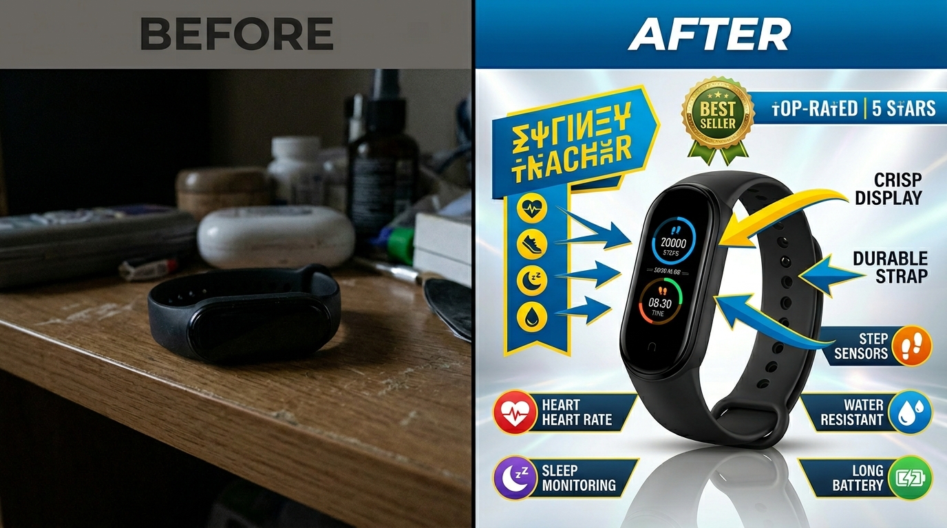 Before and after listing image comparison