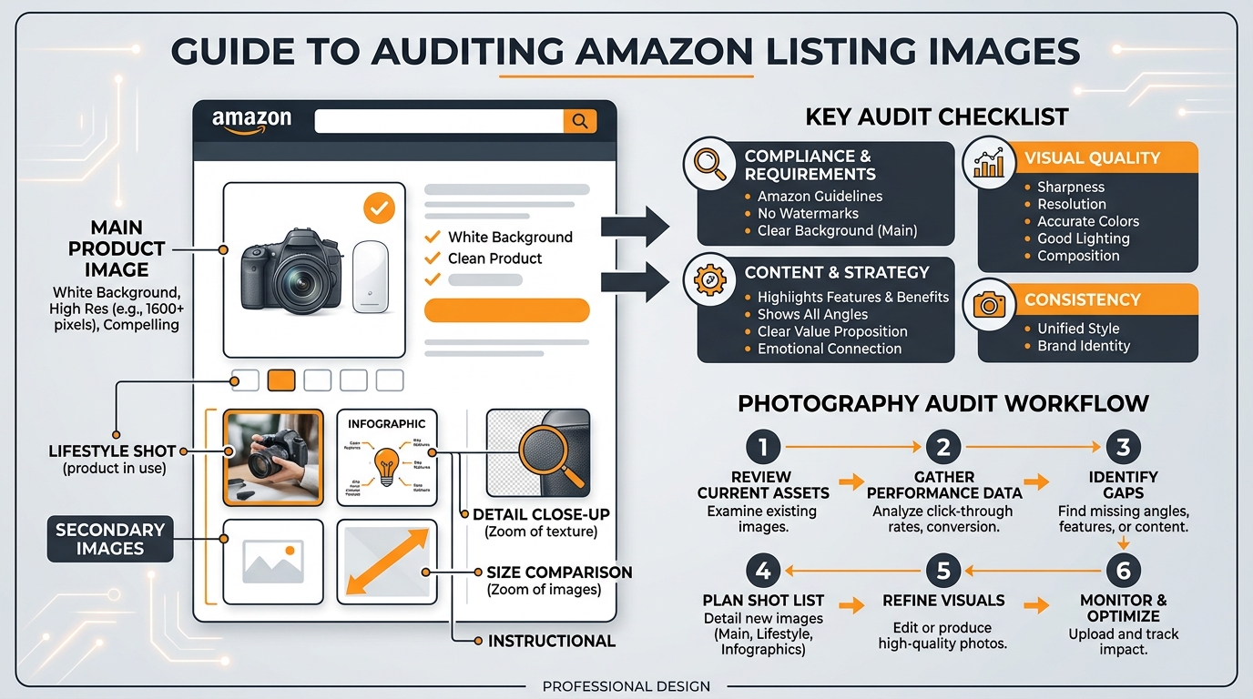 Visual guide to how to audit amazon listing images