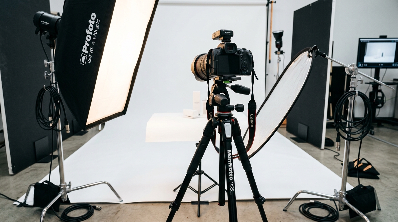 Studio equipment for product photography