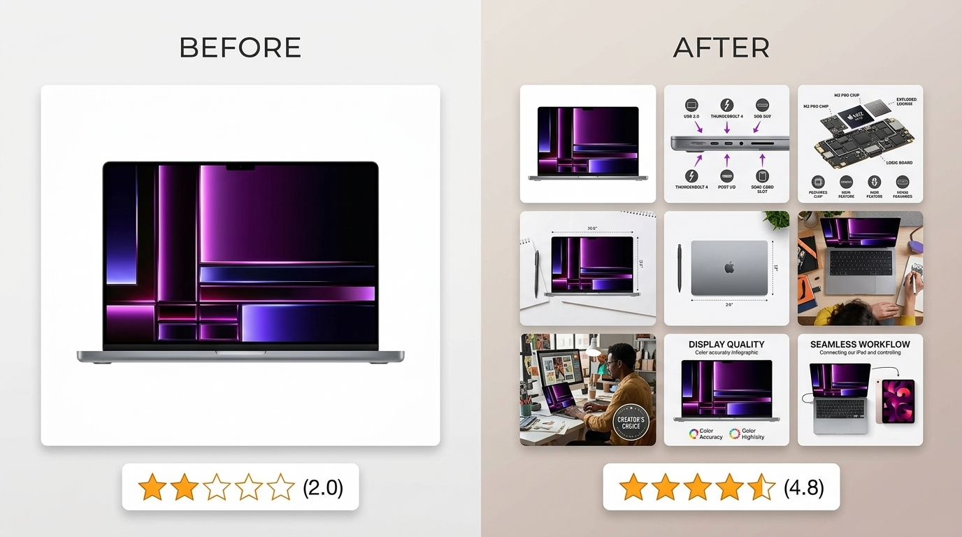 Product photography setup for amazon comparison image strategy