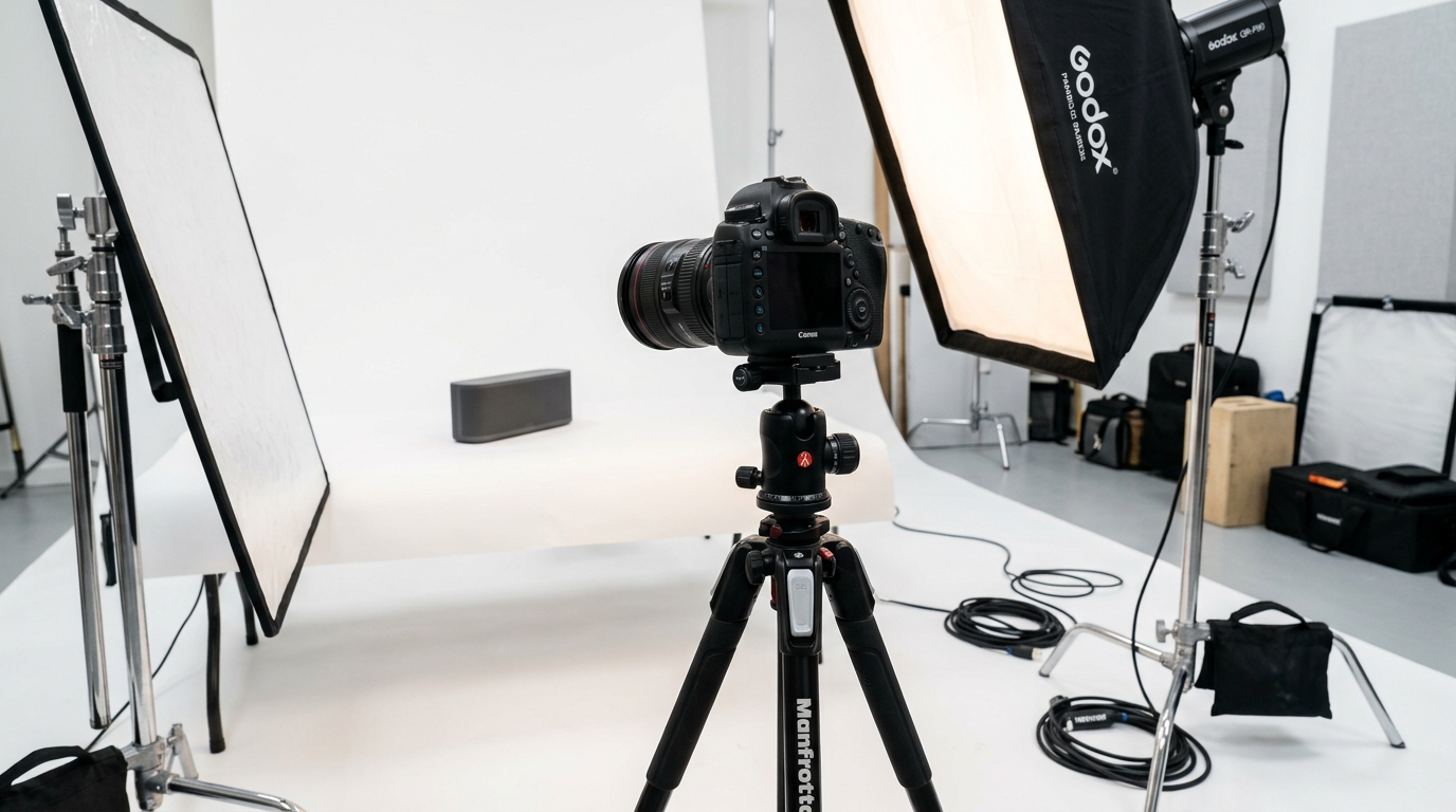 Studio equipment for product photography