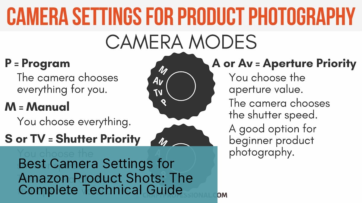 Best Camera Settings for Amazon Product Shots: The Complete Technical Guide